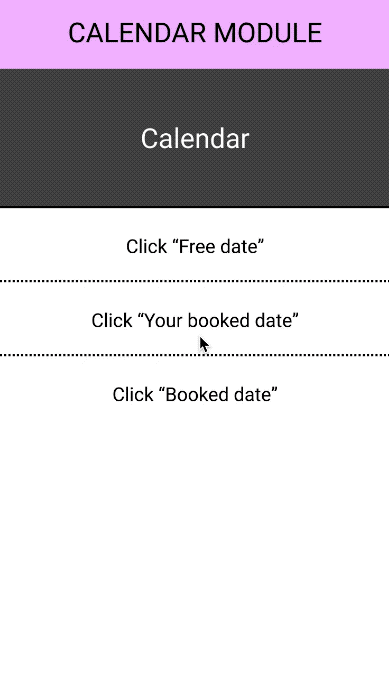 An animated image of an early prototype flow of the application